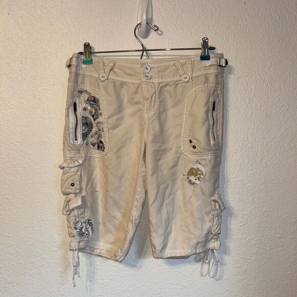 Da Nang Embroidered Cargo Bermuda Shorts Small - Picture 1 of 6